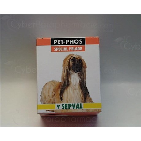 PET, PHOS SPÉCIAL PELAGE - Comprimé, complément nutritionnel spécial pelage, pour chien. - bt 50