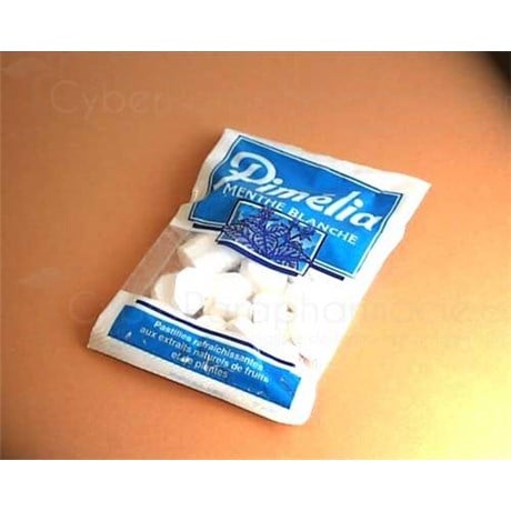 Pimelia MINT WHITE tablet refreshing white mint, cooked sugar. - 110 g bag