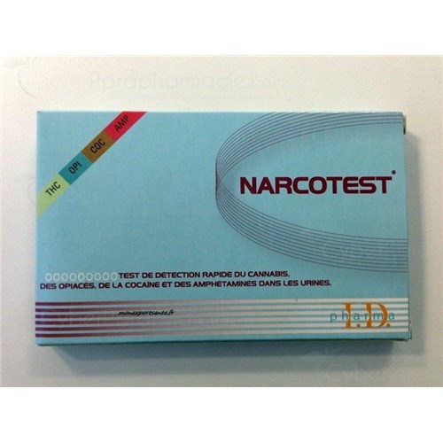NARCOTEST 4 DROGUES, Test de recherche de drogues, cannabis, opiacés, cocaïne et amphétamines. - bt 4
