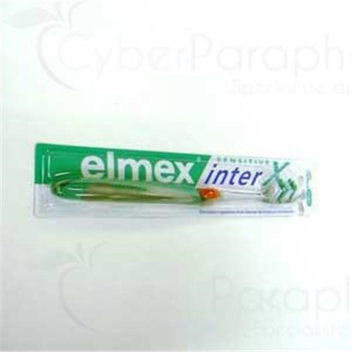 ELMEX INTERX SENSITIVE, Brosse à dents pour collet dénudé, tête standard, pour adulte - unité