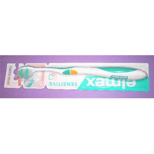 ELMEX INTERX SENSITIVE, Brosse à dents extrasouple pour collet dénudé, tête standard, pour adulte - unité