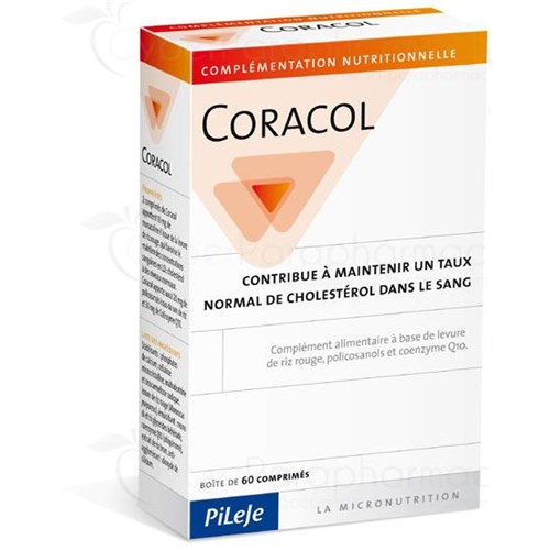 CORACOL, Comprimé, complément alimentaire, levure de riz rouge policosanol, coenzyme Q10. - bt 60