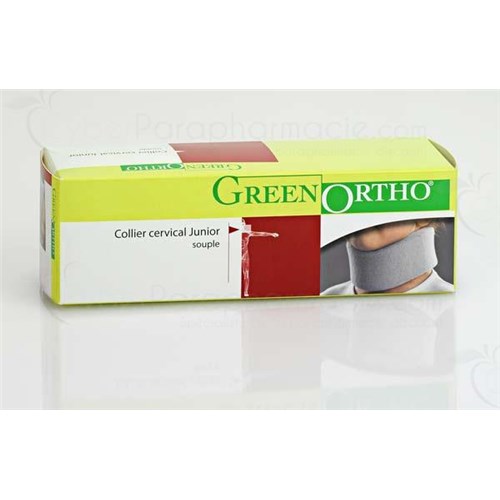 GREEN ORTHO COLLIER CERVICAL C1, Collier cervical C1 souple, en mousse, junior, hauteur 6,5 cm. - unité