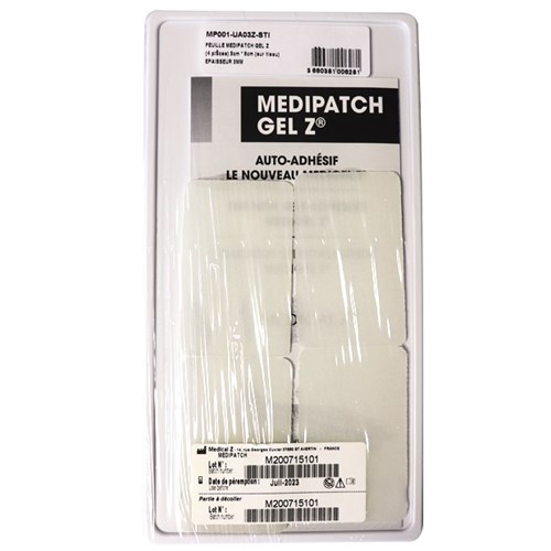 Medical Z Feuille medipatch fin gel Z TRANSPARENT : 2x3 1/4" 5x8 cm