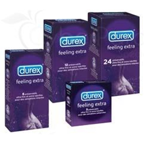 DUREX EXTRA FEELING, condom with reservoir fine, extralubrifié silicone x24