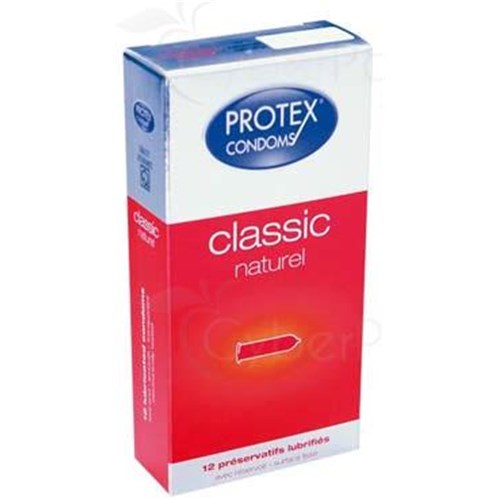 Protex CLASSIC NATURAL condom with reservoir, lubricated dimethicone. - Bt 4 plastic