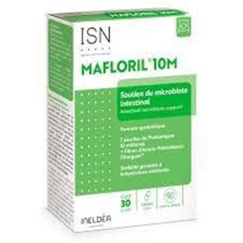 MAFLORIL 10M Soutien de la flore intestinale 30 gélules végétales ISN INELDEA