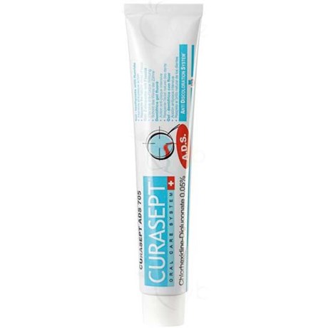 CURASEPT ADS 705 DENTIFRICE GEL, Gel dentifrice fluoré au digluconate de chlorhexidine 0,05 %. - tube 75 ml