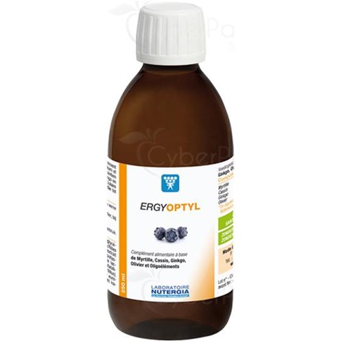 ERGYOPTYL, Solution buvable, complément alimentaire phytominéral à visée oculaire. - fl 250 ml