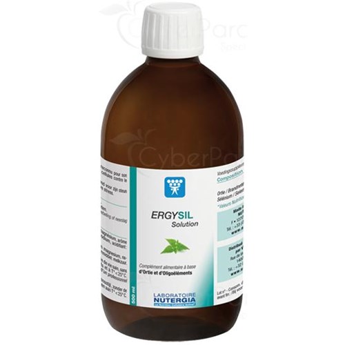 ERGYSIL SOLUTION, Solution buvable, complément alimentaire à base de silicium organique. - fl 500 ml