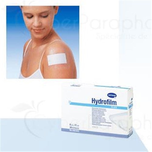 HYDROFILM PLUS Adhesive Bandage 4 sides, sterile, absorbent pad with 5 cm x 7.2 cm (ref. 685770/0) - bt 5