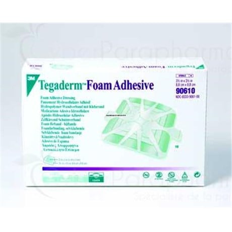 Tegaderm FOAM ADHESIVE, dressing hydrocellular to sticky edges, sterile, highly absorbent. round, 13.97 cm x 13.97 cm (ref. 90619) - bt 10
