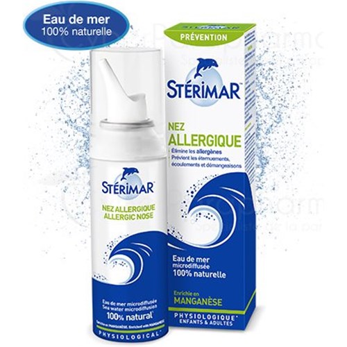 STÉRIMAR MN, ALLERGIC NOSE isotonic sea water nasal solution, enriched in manganese. - 100 ml aerosol