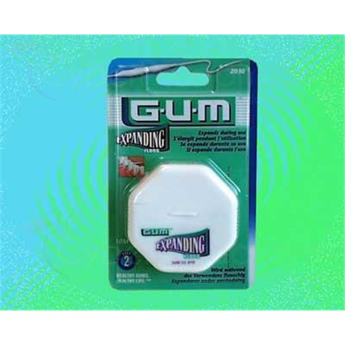 GUM EXPANDING FLOSS Dental floss lightly waxed nylon. - Unit
