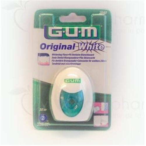 GUM ORIGINAL WHITE DENTAL FLOSS, waxed dental floss and fluoride - unit