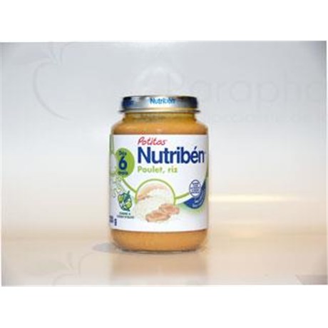 Nutriben POTITOS VEGETABLES MEAT Potty chicken rice. - 200 g pot