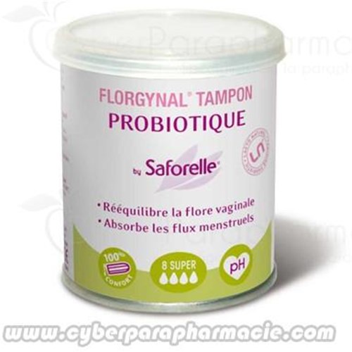 FLORGYNAL BY SAFORELLE 8 Tampons probiotiques supers