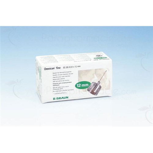OMNICAN FINE, Aiguille pour stylos injecteur d'insuline G31, 6 mm x 0,25 mm - bt 100