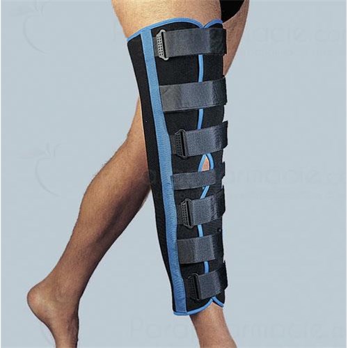 GIBORTHO KNEE BRACE, Knee brace Standard preformed for immobilization in extension. black, size 4, strong adult - unit
