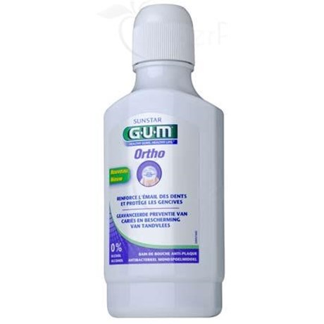 GUM ORTHO MOUTHRINSE, bath fluorinated mouth without alcohol. - 300 ml fl