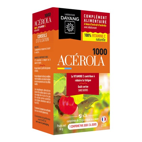 DAYANG TABLET ACEROLA 1000 tablet chewable dietary supplement containing acerola. - Bt 24