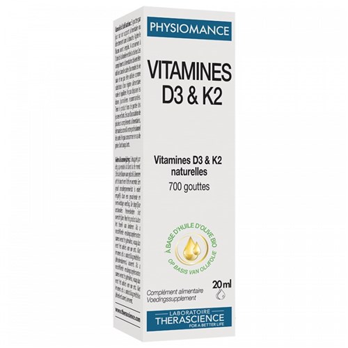 PHYSIOMANCE VITAMINS D3 & K2 20 ml bottle Therascience