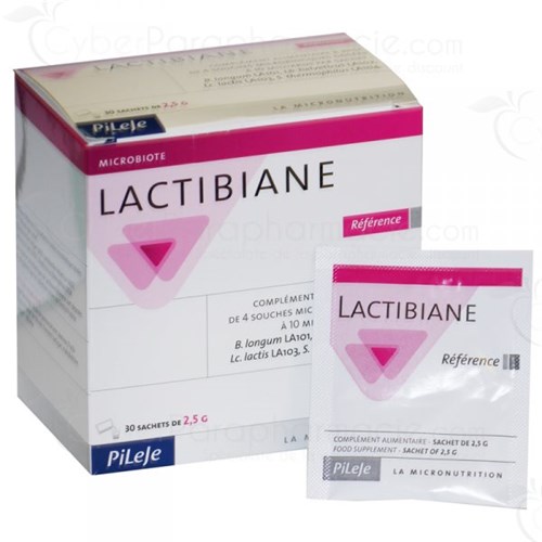 LACTIBIANE REFERENCE SACHET 2.5G, food complement alimentary with ferment lactic, box 30