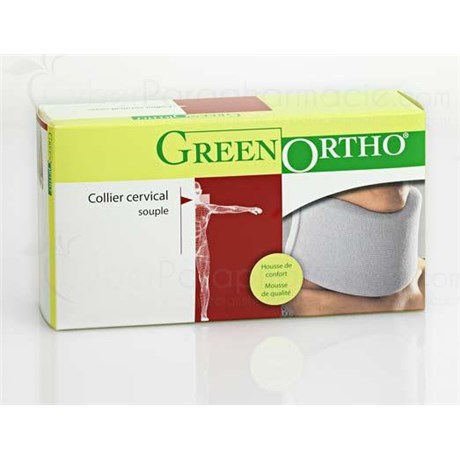 CERVICAL COLLAR GREEN ORTHO C1, C1 cervical collar soft, foam, height 10 cm. gray, size 3 - unit