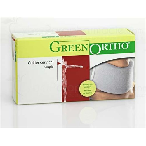 CERVICAL COLLAR GREEN ORTHO C1, C1 cervical collar soft, foam, height 10 cm. gray, size 3 - unit
