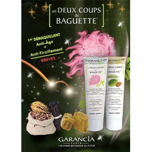 EN DEUX COUPS DE BAGUETTE® Crème Nettoyante et Démaquillante Amande, tube 120g