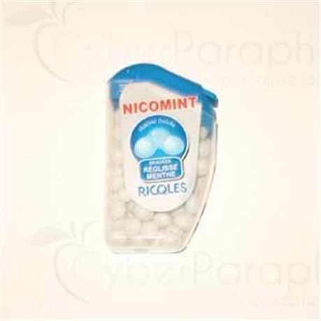 RICQLES NICOMINT, lozenge to suck sugar-coated licorice - mint. - Bt 18 g