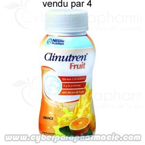 Nestle CLINUTREN FRUIT Liquide fruité hypercalorique et source de protéines (4x200ml)