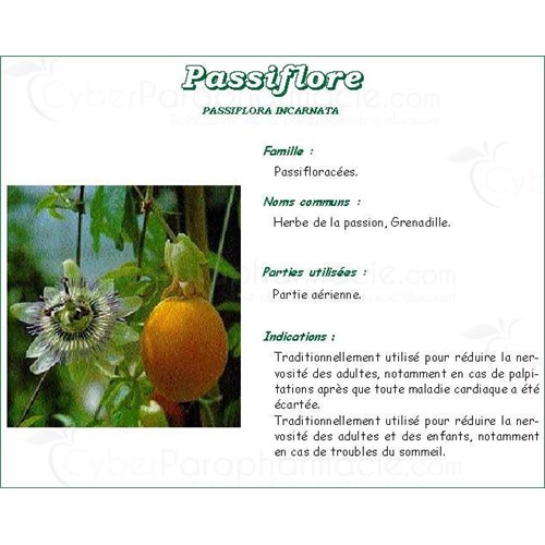 PASSIFLORE PHARMA PLANT Passion officinale plant, bulk. cut - 250 g bag