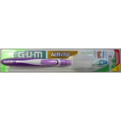 GUM Activital, Toothbrush head ultracompact, with protective cap - unit