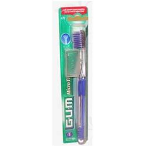 GUM MICRO TIP COMPACT toothbrush head short, adult, 4 rows. medium (ref. 473) - unit
