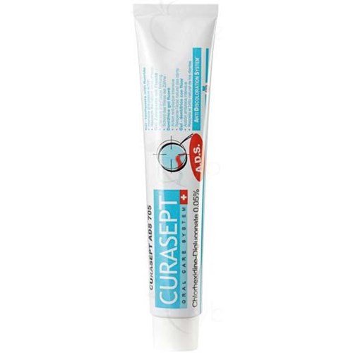 CURASEPT ADS 705 TOOTH GEL Gel fluoride toothpaste to chlorhexidine digluconate 0.05%. - 75 ml tube