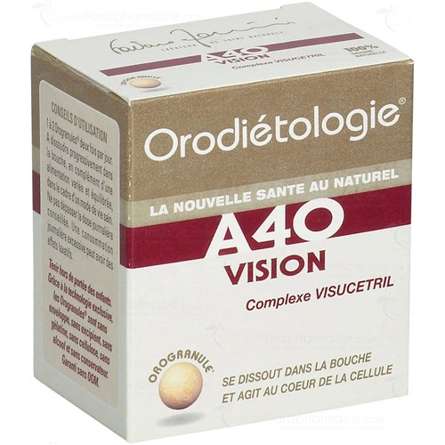 A40 VISION, Orogranule, complément alimentaire antioxydant oculaire. - bt 40